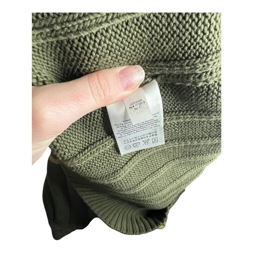 Eddie Bauer Y2K Stripe Knit Oversized Sweater Large Tall Cotton - Picture 3 of 5